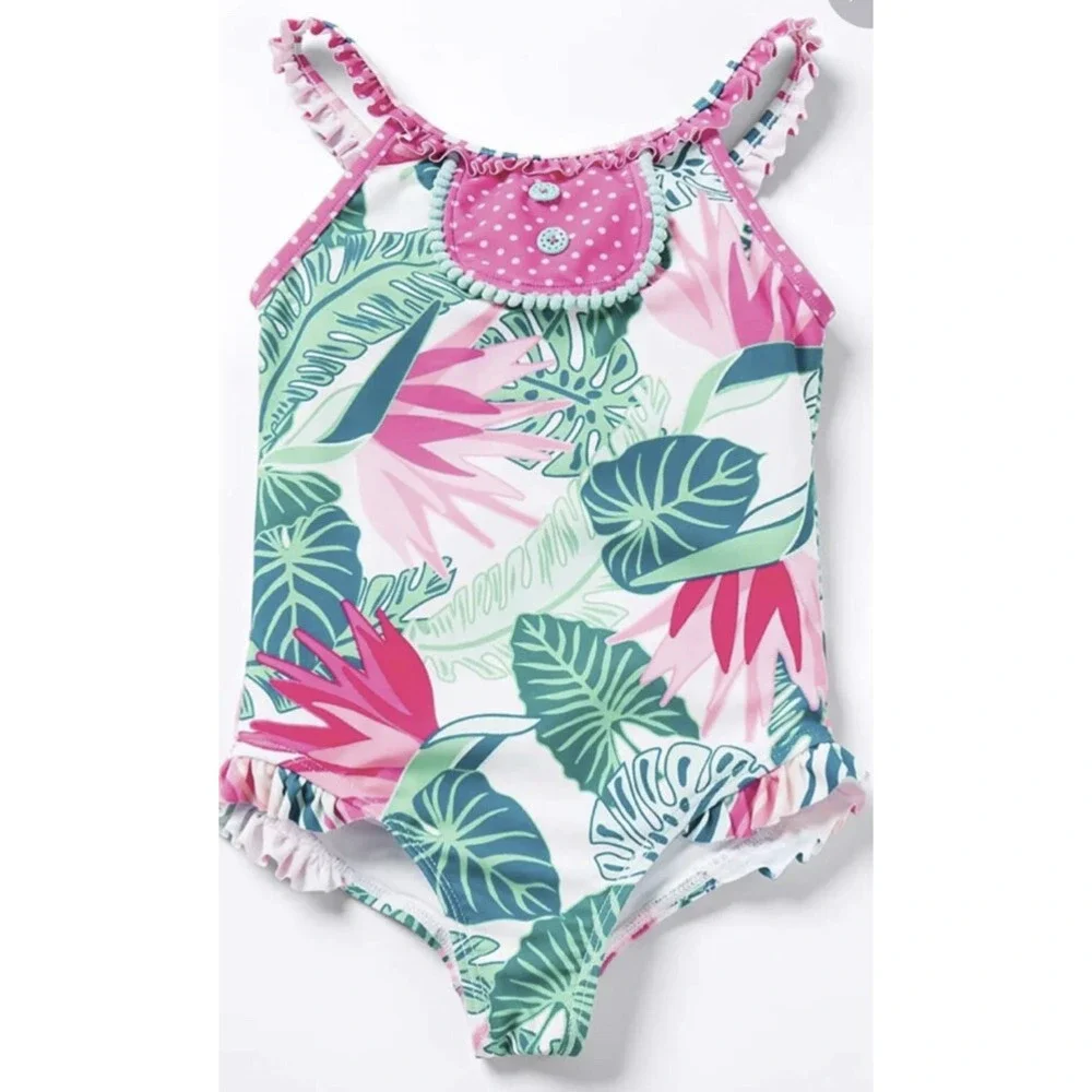 Matilda Jane Enchanted Garden Under the Palms One Piece‎ Swimsuit Size 10 New